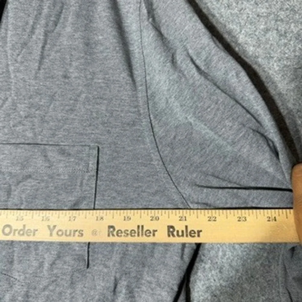 Banana Republic Mens Large Gray Cotton Knit Button Front Long Sleeve Shirt L